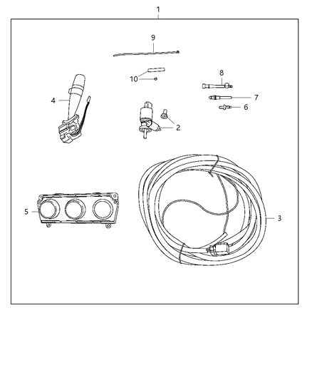 2013 Jeep Wrangler Air Conditioner And Heater Control Diagram for 55111168AF