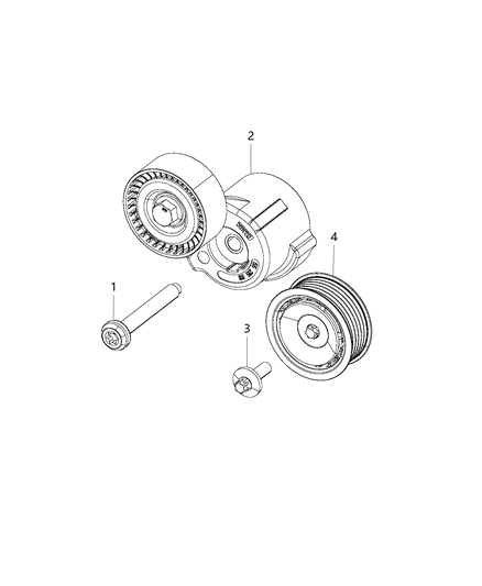 2018 Jeep Compass Pulley & Related Parts Diagram 1