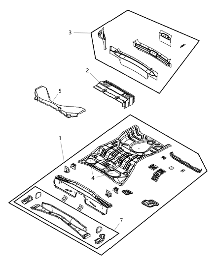 2007 Jeep Compass SILENCER-Mid Floor UNDERSEAT Diagram for 5291885AA