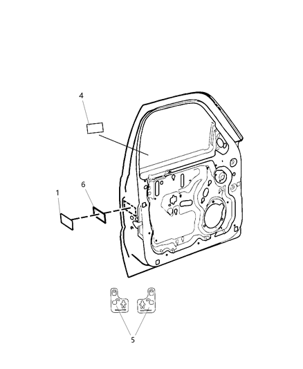 2020 Jeep Gladiator Label-Child Protection Lock Diagram for 68235718AA