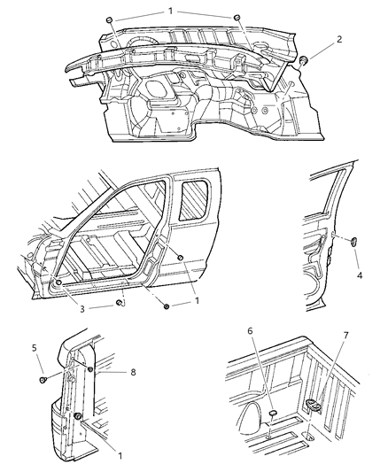 1997 Dodge Dakota Plugs Miscellaneous Diagram