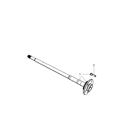 2009 Jeep Liberty Rear Axle Shaft Diagram for 52114548AC