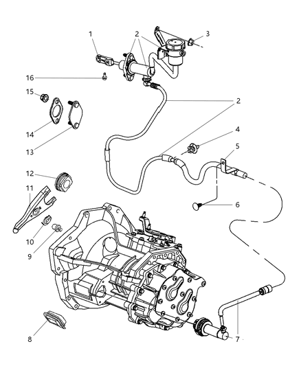 2003 Dodge Neon Lever-Clutch Release Diagram for 4725612AA
