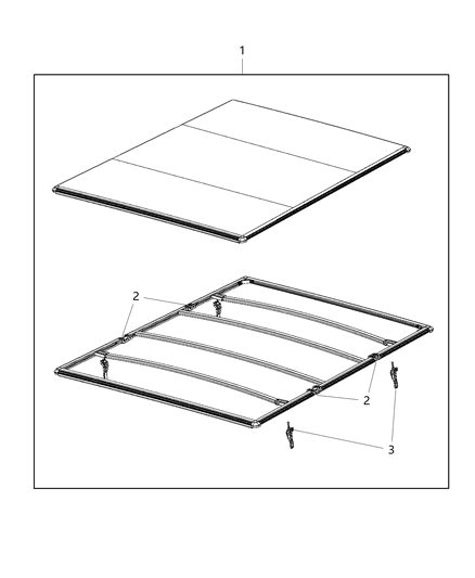 2012 Ram 1500 Cover Kit-TONNEAU-Folding Diagram for 82211272AD