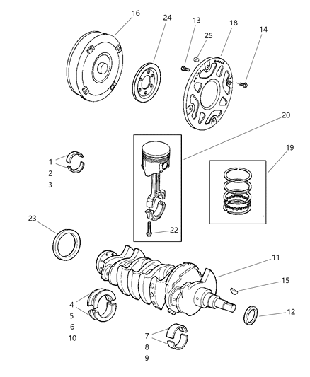 2002 Dodge Neon Bearing Pkg-Connecting Rod Diagram for 4728992