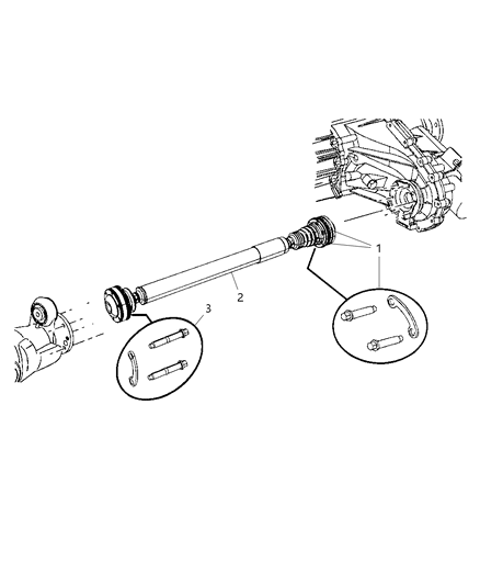 2008 Jeep Grand Cherokee Shaft, Drive, Front Diagram