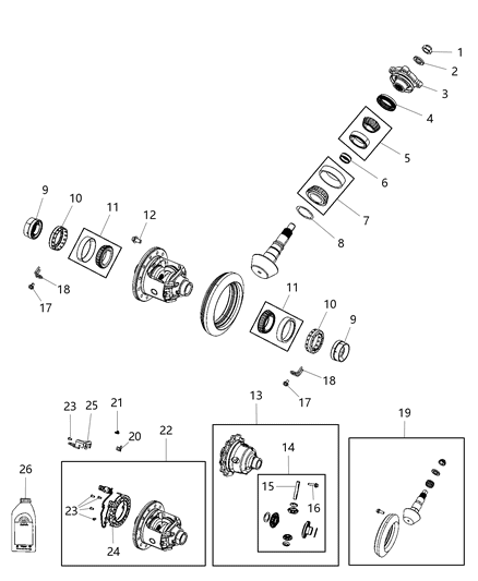 2018 Ram 2500 SPACER-Drive PINION Bearing Diagram for 5086702AA