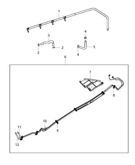 2010 Jeep Compass Tube Assembly-Fuel And Brake Diagram for 68045500AA