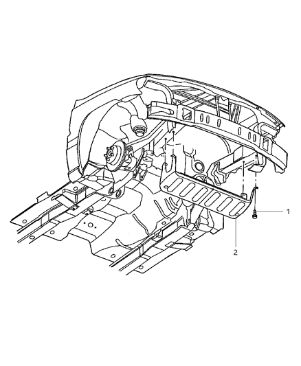 2004 Jeep Grand Cherokee Skid Plate, Front Axle Diagram