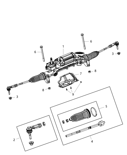 2014 Dodge Dart Rack And Pinion Complete Unit Diagram for RL080078AH