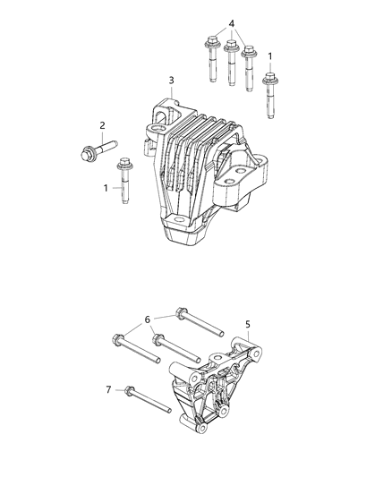 2016 Chrysler 200 Engine Mounting Right Side Diagram 5
