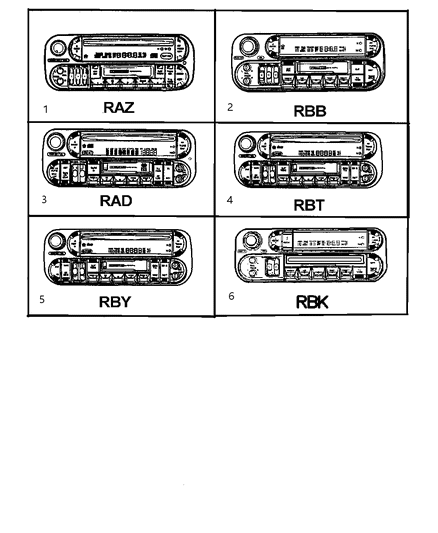 2001 Chrysler PT Cruiser Radio-AM/FM Cassette With Cd Cont Diagram for 56038518AE