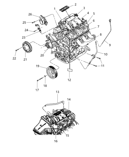 2007 Chrysler Pacifica Water Pump Diagram for 4648952AD