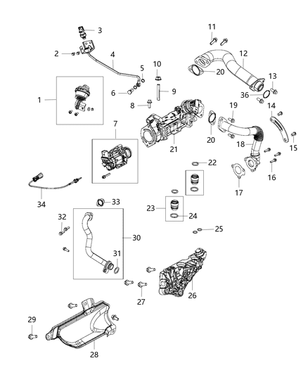 2015 Jeep Grand Cherokee Gasket Diagram for 68211317AA
