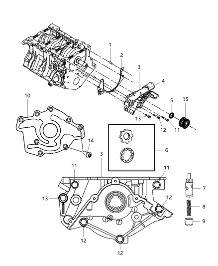 2008 Chrysler Town & Country Engine Oiling Pump Diagram 4