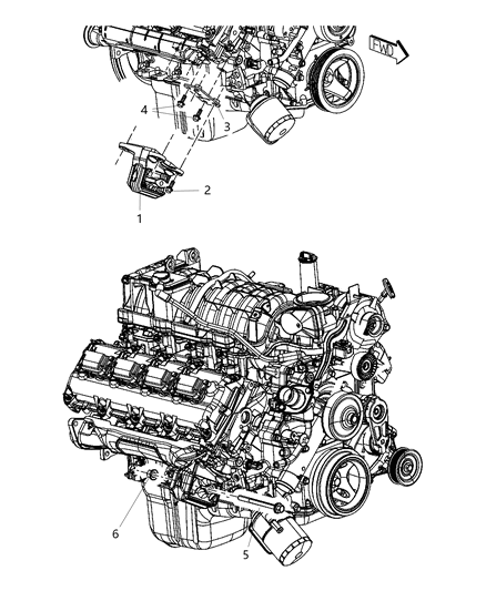2015 Ram 2500 Bracket-Engine Mount Diagram for 68137447AA