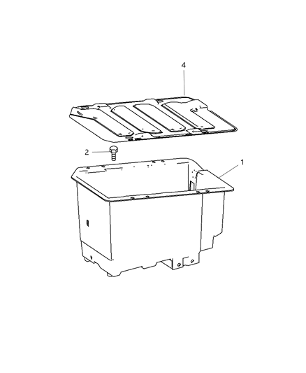 2008 Dodge Sprinter 2500 Battery Tray & Support Diagram