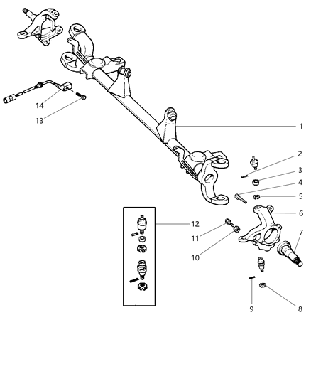 1997 Jeep Grand Cherokee Housing - Front Axle Diagram 1