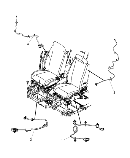 2009 Dodge Journey Wiring-Power Seat Diagram for 68041159AA