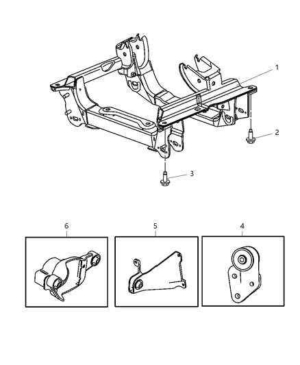 2007 Jeep Liberty Bracket-Mounting Diagram for 52059473AE