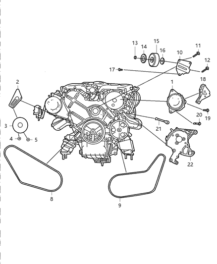 2004 Dodge Intrepid ALTERNATR-Engine Diagram for R4608826AA