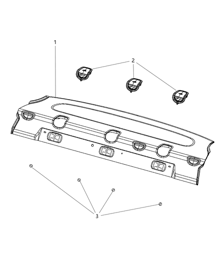 2012 Dodge Dart Panel-Rear Shelf Diagram for 1SW37DX9AD