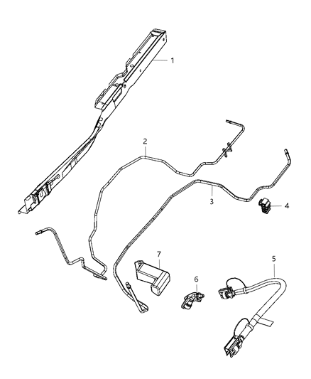 2012 Jeep Liberty Tube-Fuel Line Diagram for 52100320AD