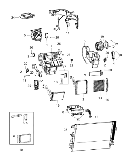 2020 Jeep Cherokee Air Conditioning Diagram for 68223040AB