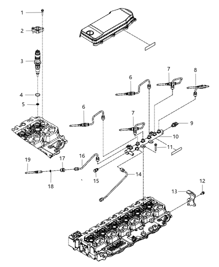 2011 Ram 3500 INJECTOR Diagram for 68005442AA