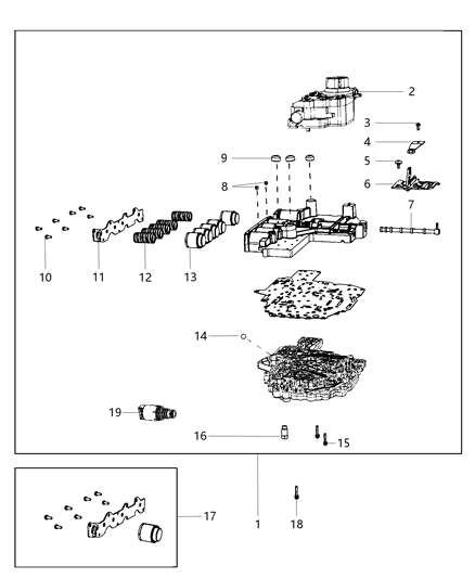2020 Ram 3500 SOLENOID-Transmission Variable Force Diagram for 68364308AA
