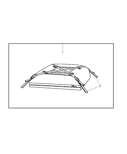 2006 Jeep Liberty Luggage Carrier - Roof - Vinyl Diagram