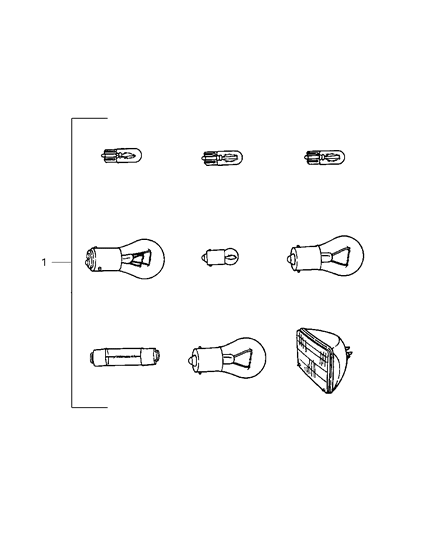 2001 Dodge Ram 1500 Bulbs & Sockets Diagram