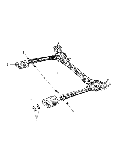 2009 Chrysler Town & Country Axle Assembly Diagram