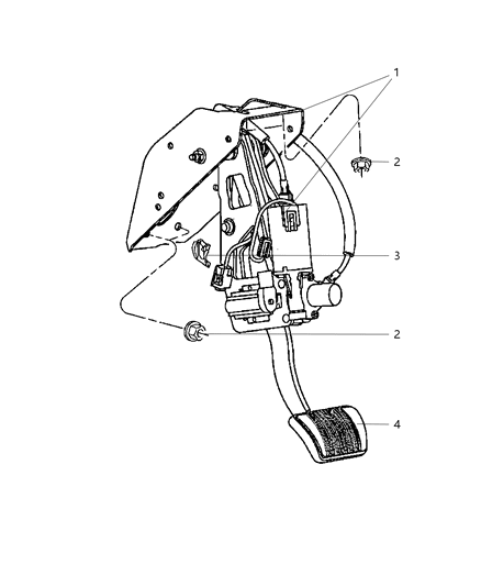 2009 Jeep Grand Cherokee Pedal-Adjustable Diagram for 52089242AG