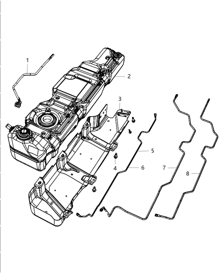 2015 Jeep Wrangler Fuel Tank Diagram for 52059729AM