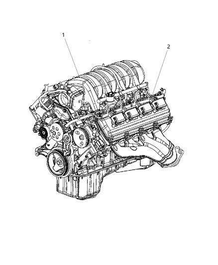 2008 Dodge Charger Engine Assembly & Identification & Service Diagram 4