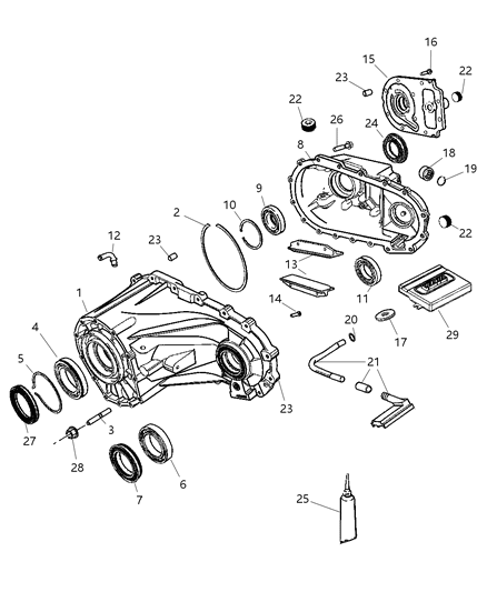 2010 Jeep Commander Case & Related Parts Diagram 2