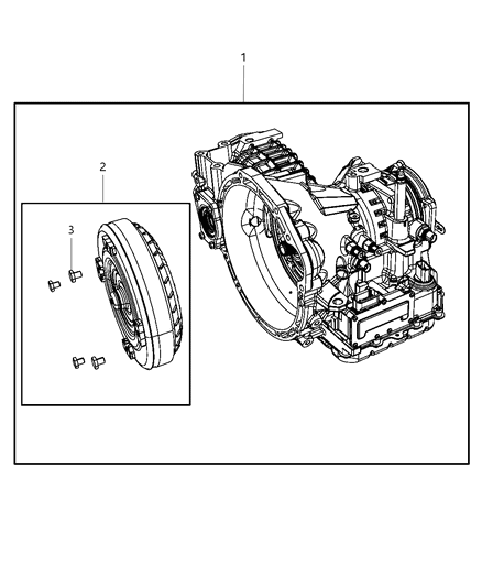 2008 Chrysler Pacifica Transmission / Transaxle Assembly Diagram 1