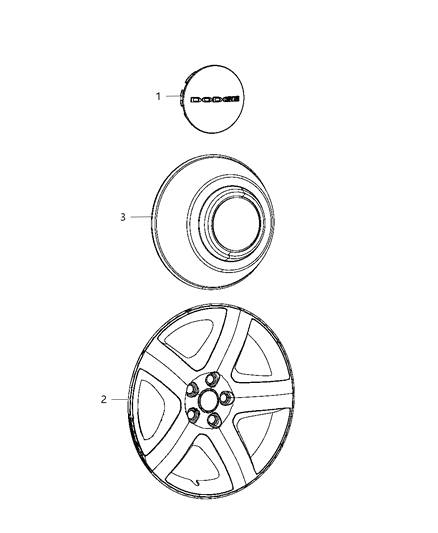 2012 Dodge Charger Wheel Covers & Center Caps Diagram
