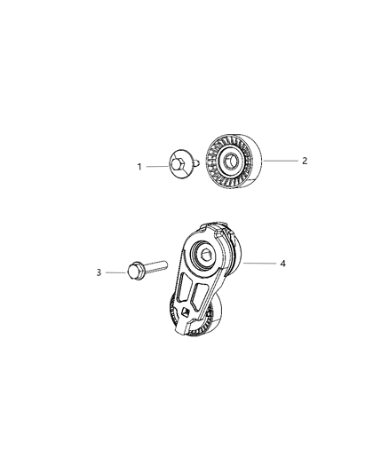 2015 Ram 2500 Pulley & Related Parts Diagram 1
