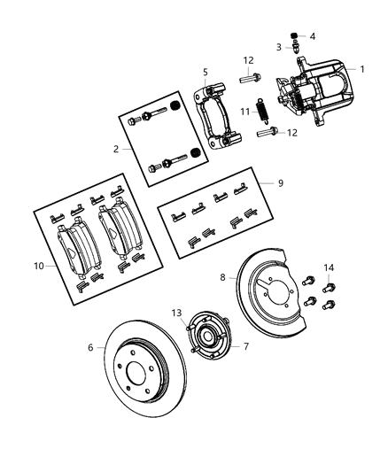 2017 Dodge Journey Axle Bearing And Hub Assembly Diagram for 68184743AC