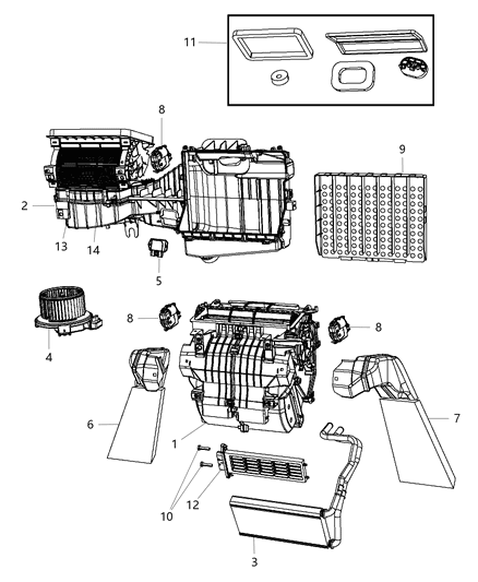 2011 Jeep Wrangler Heater Unit Diagram 2