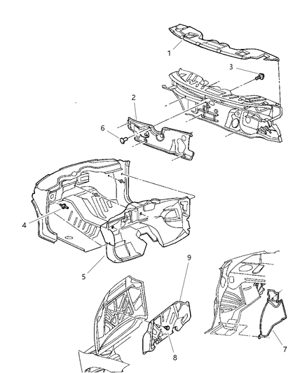 2001 Dodge Intrepid Silencers Diagram