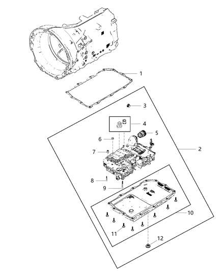 2021 Jeep Grand Cherokee Transmission Valve Body Diagram for 68448223AA