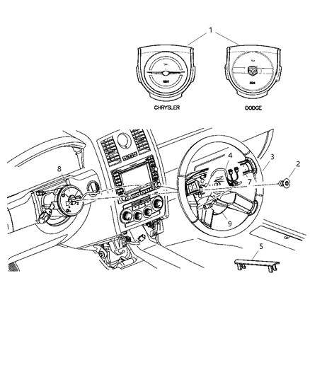 2007 Dodge Charger Wheel-Steering Diagram for 1CE781Y3AA