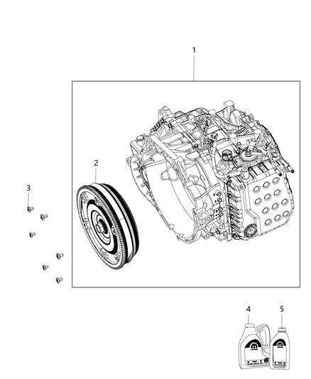 2014 Jeep Compass Trans-With Torque Converter Diagram for 68219824AA