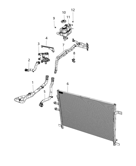 2021 Jeep Grand Cherokee Reservoir-COOLANT Diagram for 68304497AC