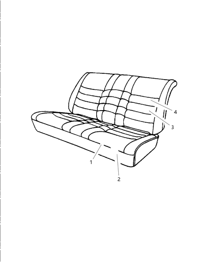 1998 Chrysler Sebring Rear Seat Cushion Diagram for RM531AZAA