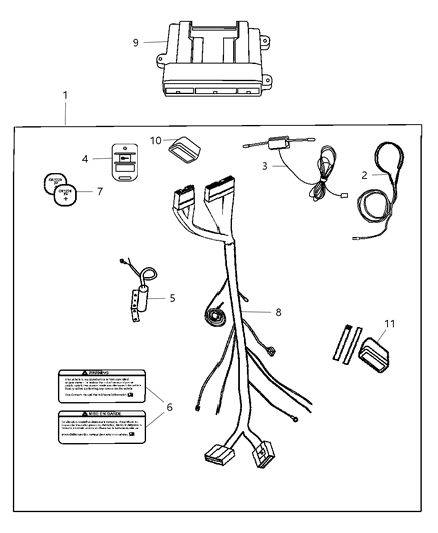 2007 Dodge Caravan Module-Remote Start Diagram for 5140466AB