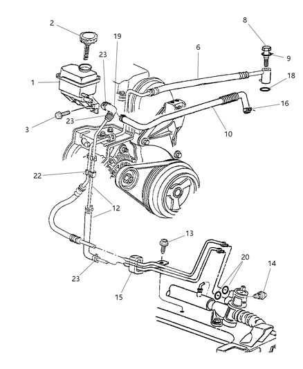 1998 Dodge Neon Power Steering Hoses Diagram